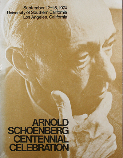 Arnold Schoenberg Centennial Celebration Program