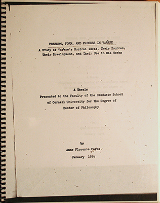 Freedom, Form and Process in Varese