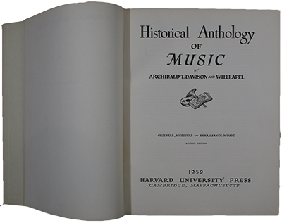 Historical Anthology of Music