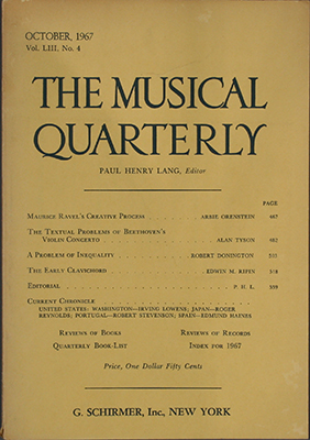 The Musical Quarterly Vol. 53 No. 4